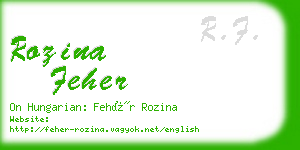 rozina feher business card